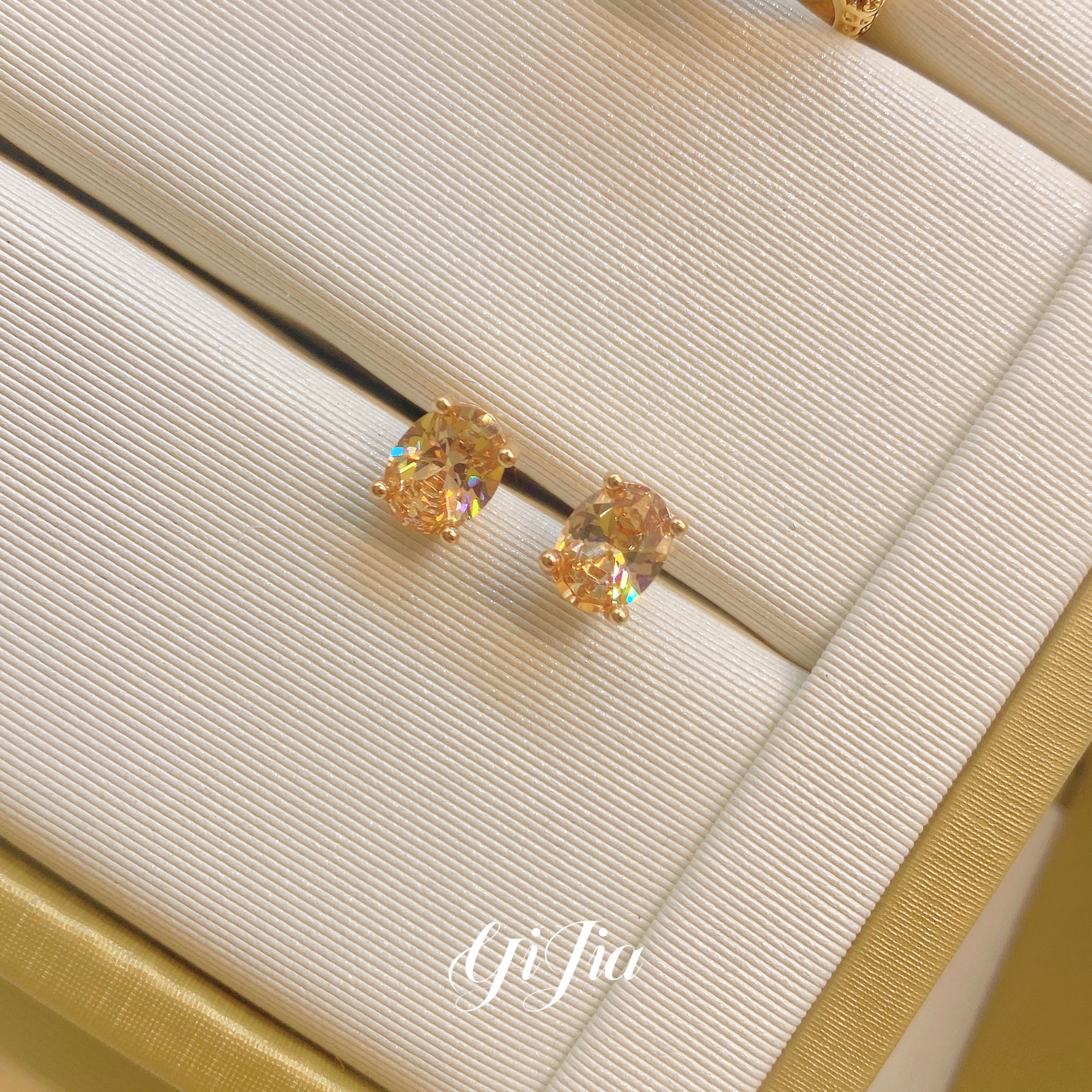 时尚【蜜蜂】FS656香槟色镶嵌精致简单百搭