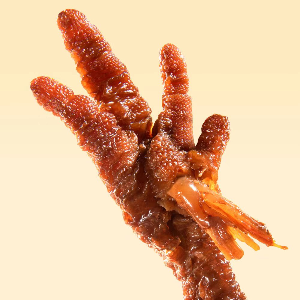 q旺家福虎皮凤爪鸡爪卤香开袋即食办公室休闲零食香辣卤味独立包
