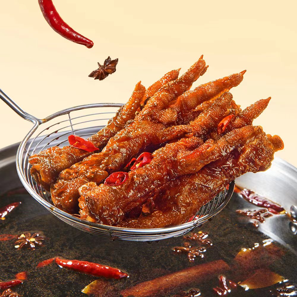 q旺家福虎皮凤爪独立包装鸡爪卤香开袋即食办公室休闲零食香辣卤