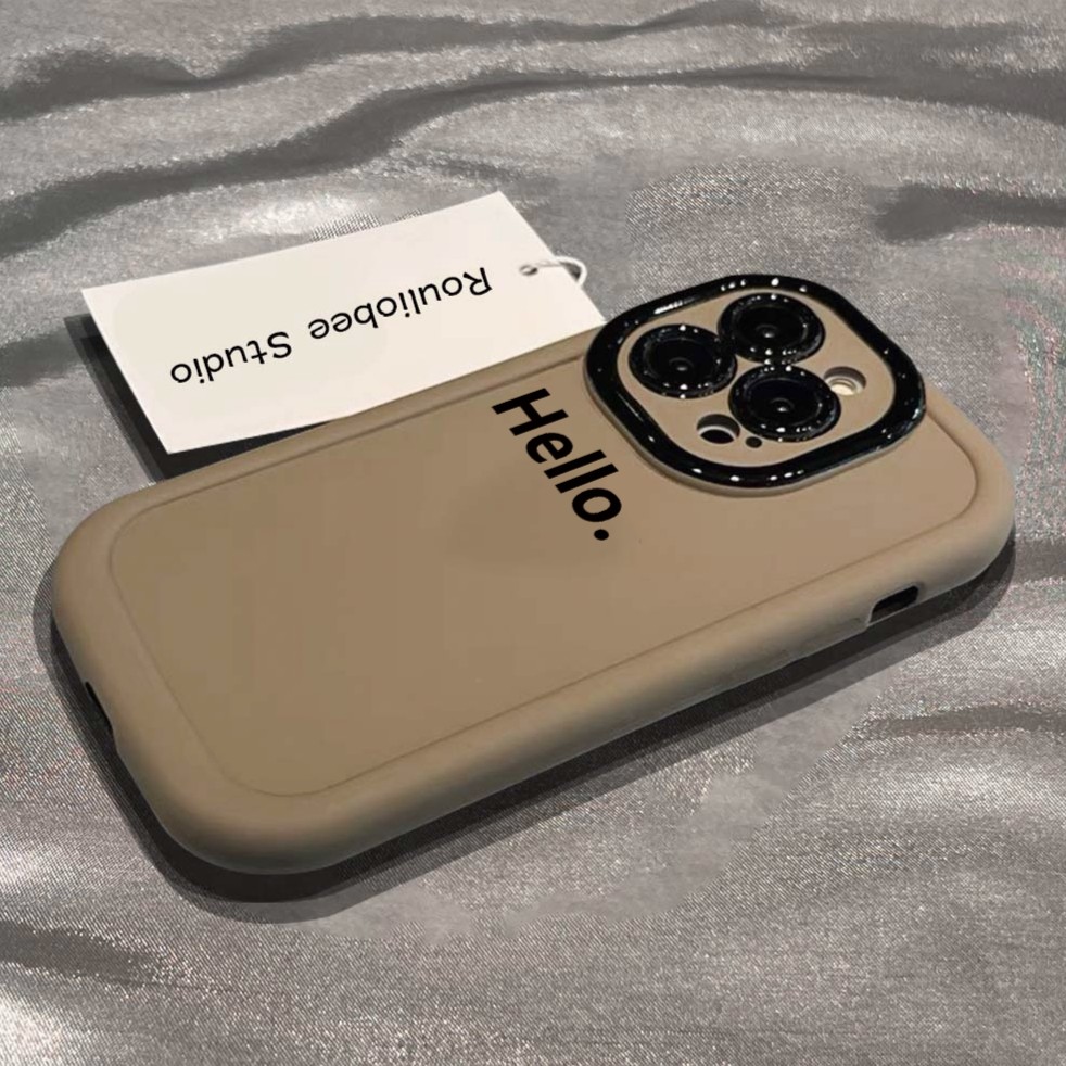 小众hello泡芙壳适用iPhone15/14/13手机壳苹果小米vivo华为oppo