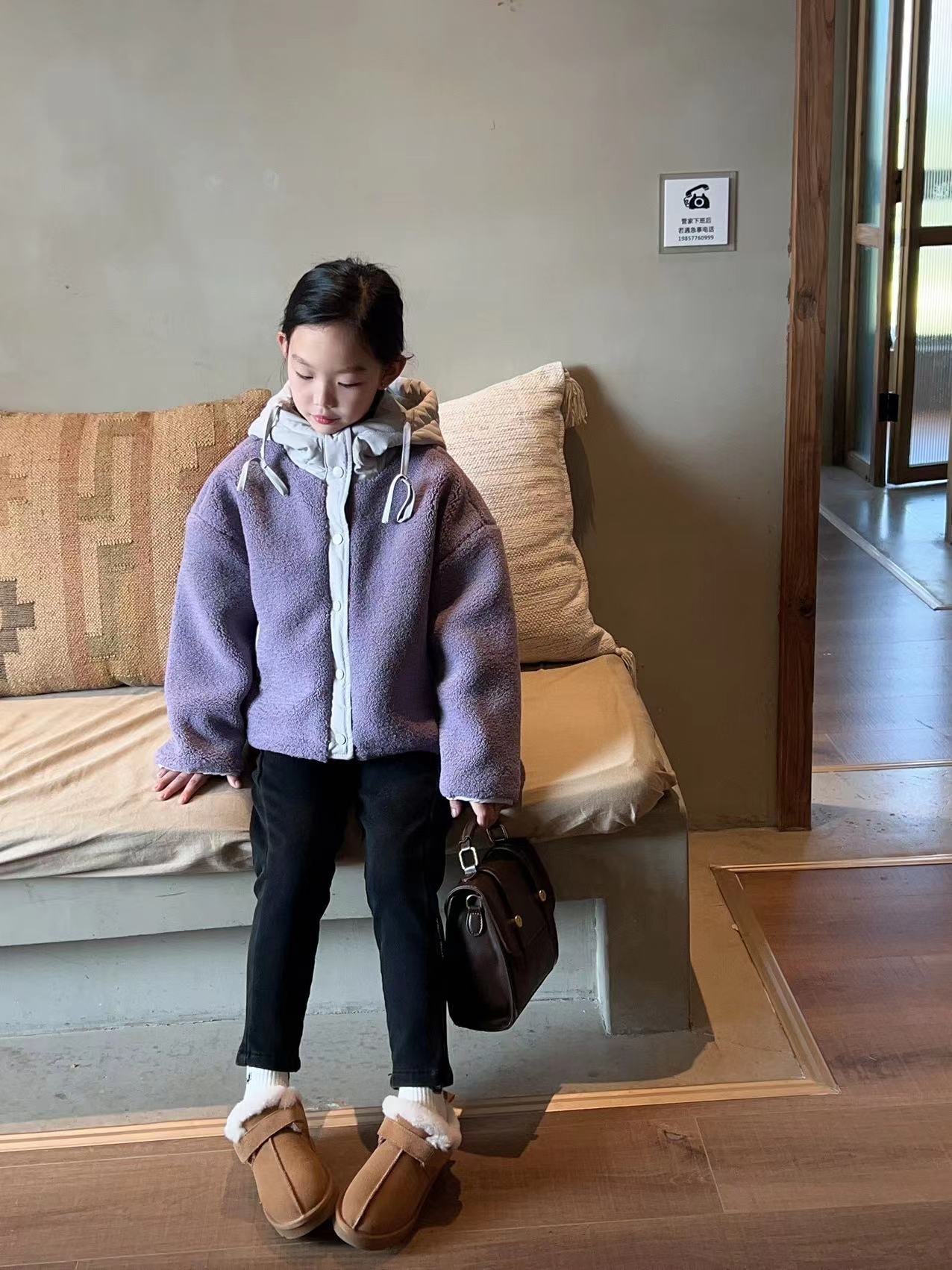 泡妈童装  【洋洋得意】冬季儿童女童男童休闲百搭外套23357