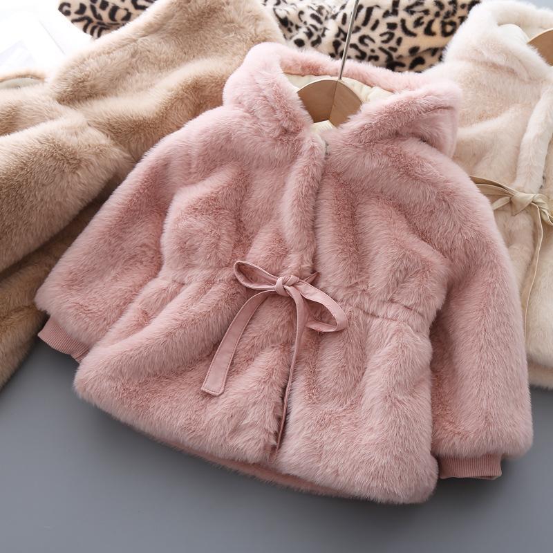 【品牌】女宝宝女童外套秋冬款一岁宝宝衣服小童加绒加厚棉衣毛毛衣