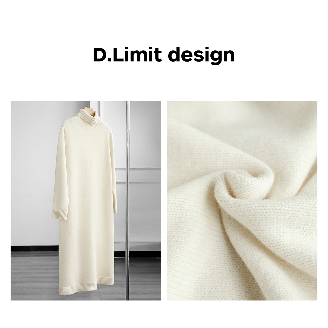 【D.Limit design】气质宽松长袖针织连衣裙（15）