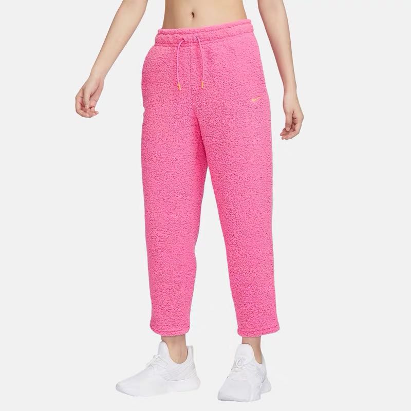 NIKE耐克长裤女秋冬新款宽松羊羔绒保暖收口运动休闲裤DQ6262-684