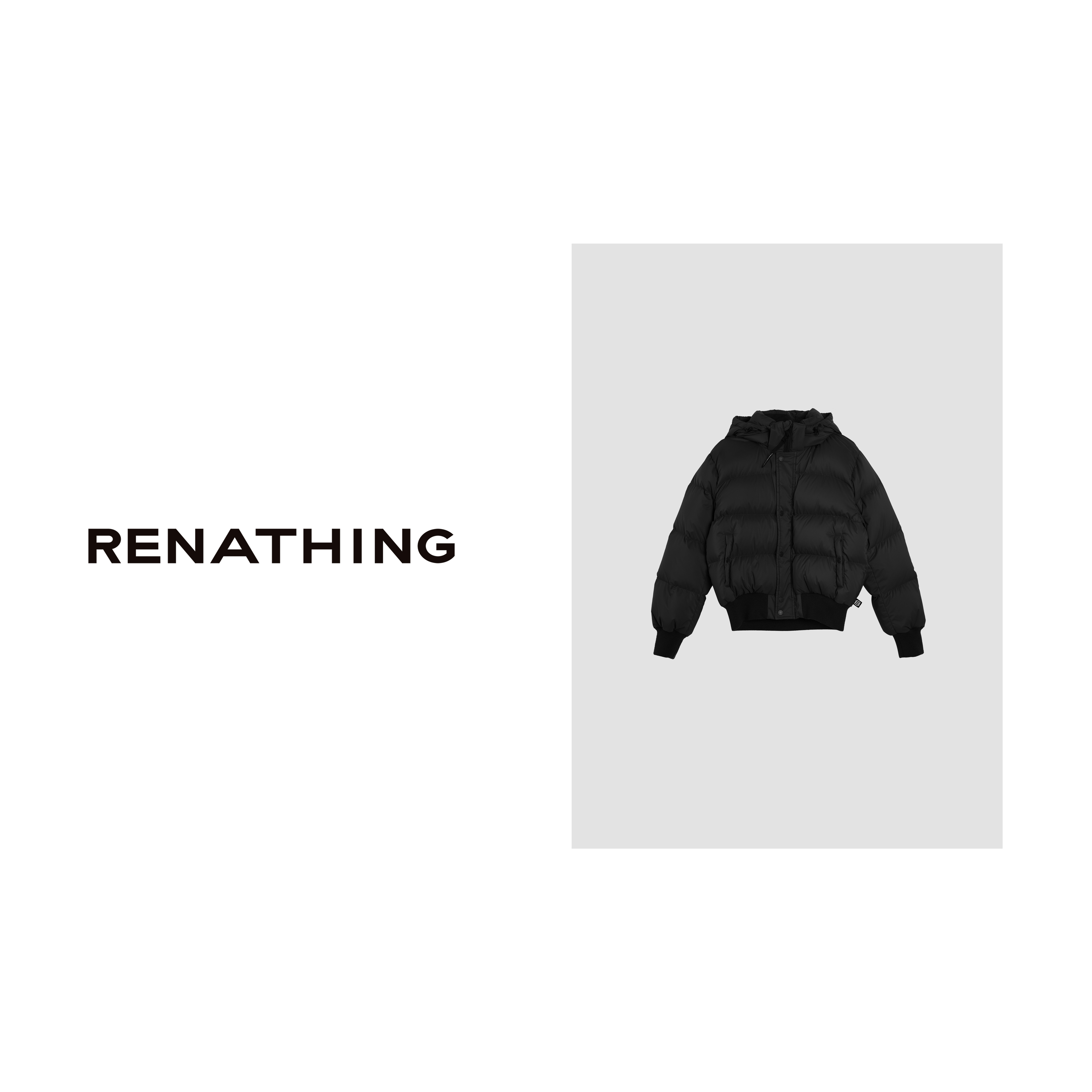 【RENATHING】连帽抗寒短款羽绒服