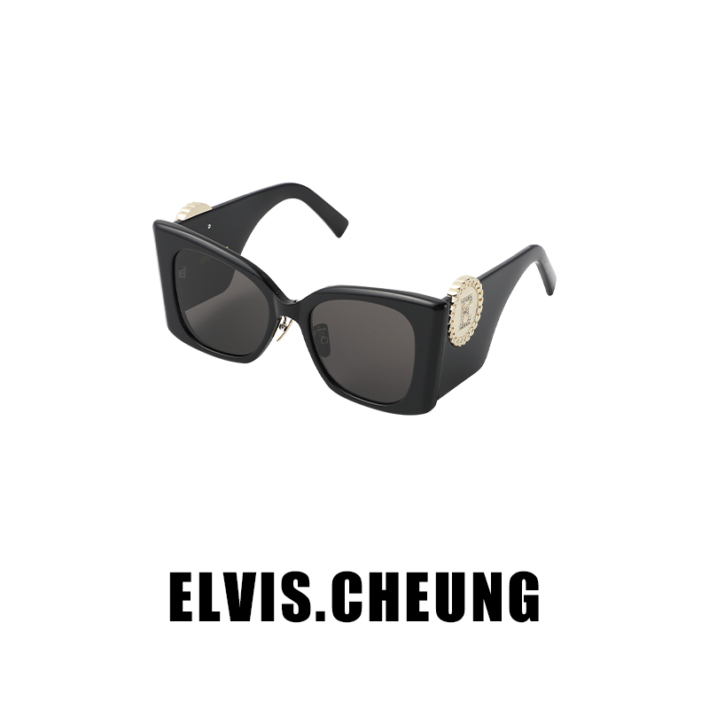 ELVIS.CHEUNG 23秋冬复古金属扣宽边潮酷太阳墨镜【自播专享】网红