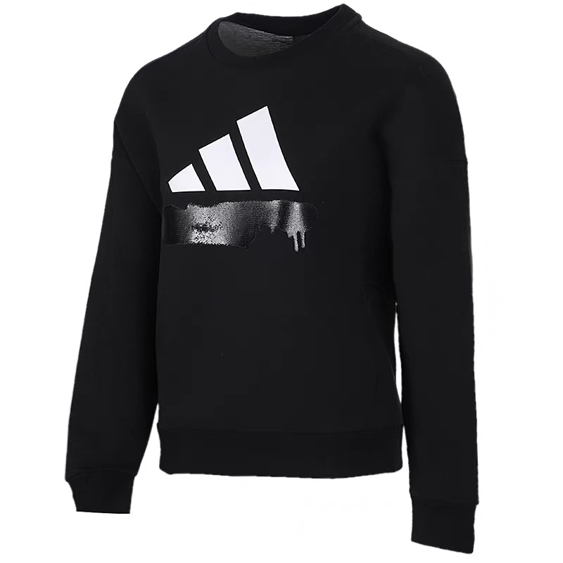 Adidas阿迪达斯卫衣女装泼墨系列休闲圆领长袖上衣套头衫GG3394