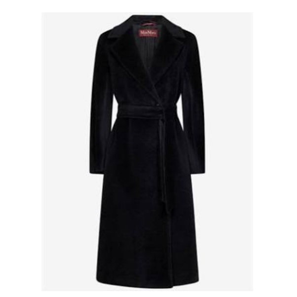 全新未使用  国现 MaxMara Studio 纯色中长款大衣 MARTIN