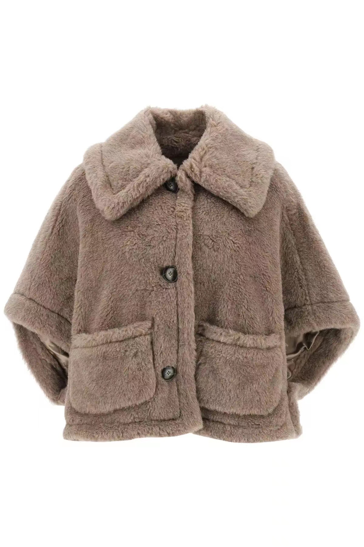 全新未使用  7天到 MaxMara 短款泰迪斗篷外套 TERZO4