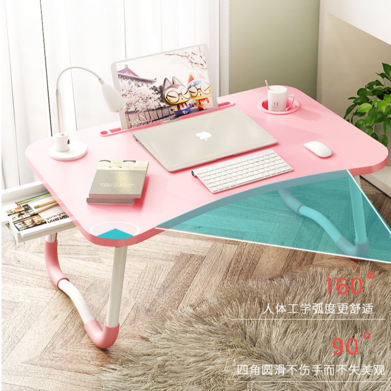 卧室桌子家用学习小桌板床上子懒人桌大学生可折叠电脑桌寝室上铺