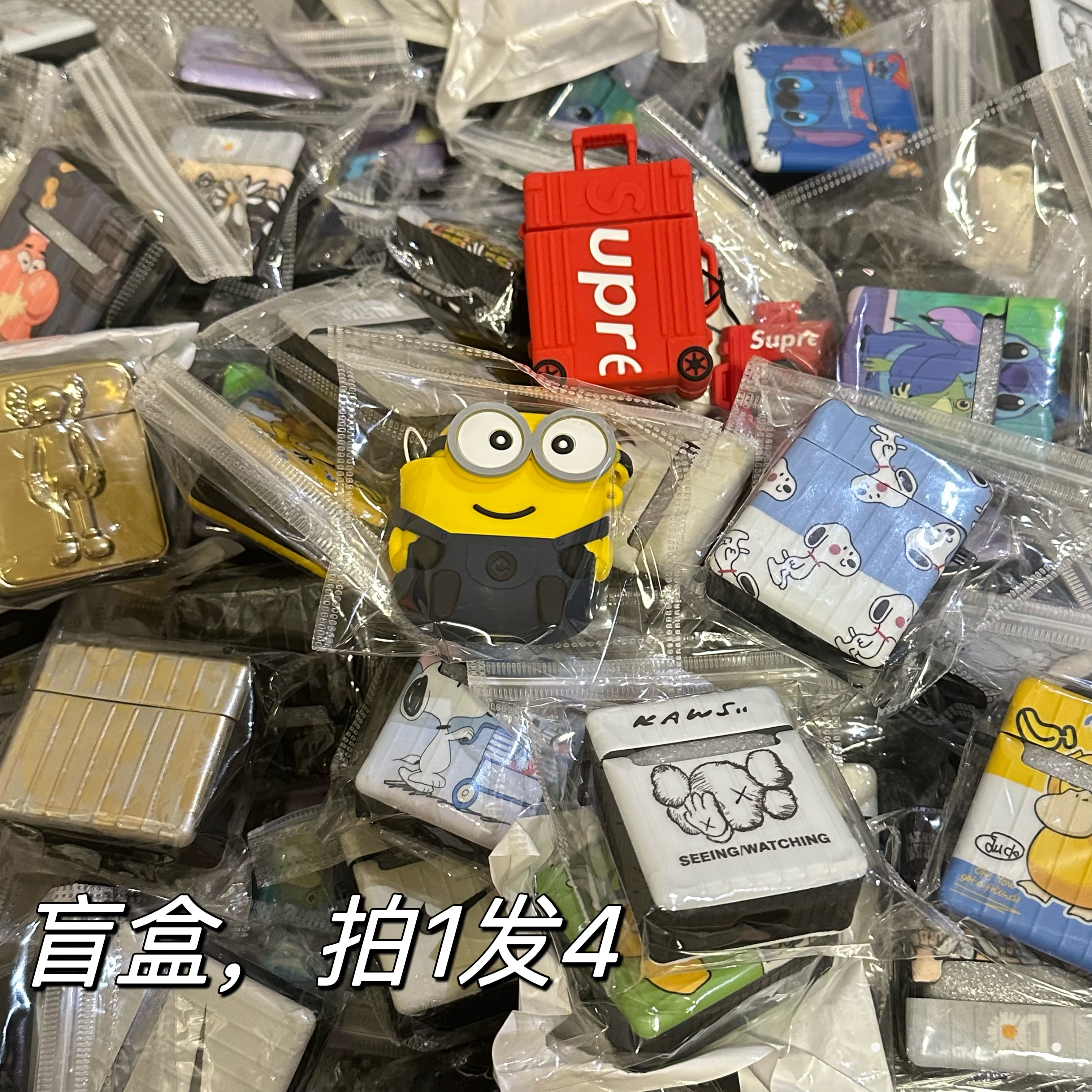 苹果airpods耳机保护壳1代2代por3耳机套可爱卡通硅胶盲盒福袋