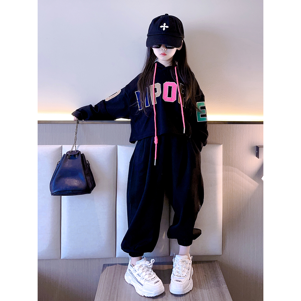 女童运动套装2024新款韩版洋气春装女大童外套儿童时髦春秋两件套