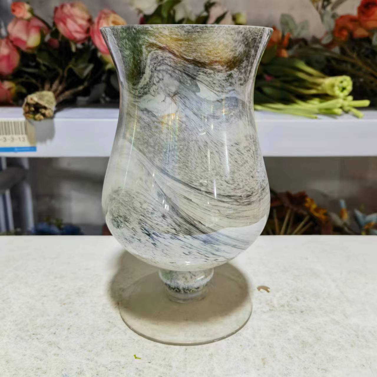 [LY024]水墨琉璃风灯花瓶