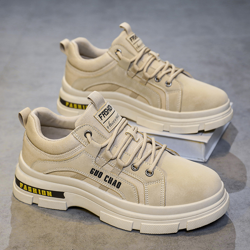 回力瑞工装鞋男士2023年秋冬季厚底内增高防滑耐磨劳保时尚休闲鞋