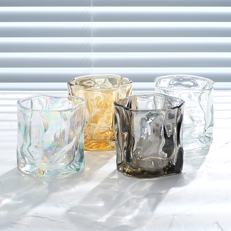 4只装威士忌杯玻璃杯网红高颜值水杯ins风情侣家用