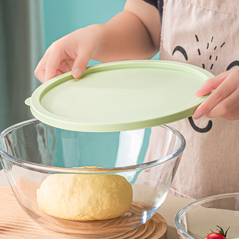 面盆带盖玻璃和面盆家用耐高温食品级和面盆