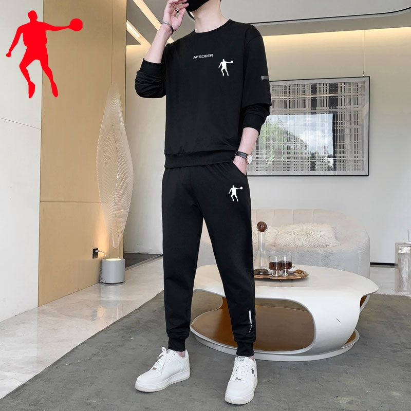 乔丹格兰运动套装秋冬跑步爆款男运动2023运动服新款运动服套装男