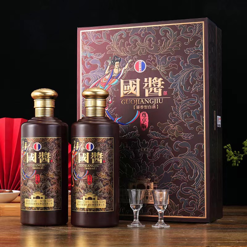 -/封檀神秘酱国酱53度纯粮食酱香型酒500毫升*2瓶礼盒装53度500
