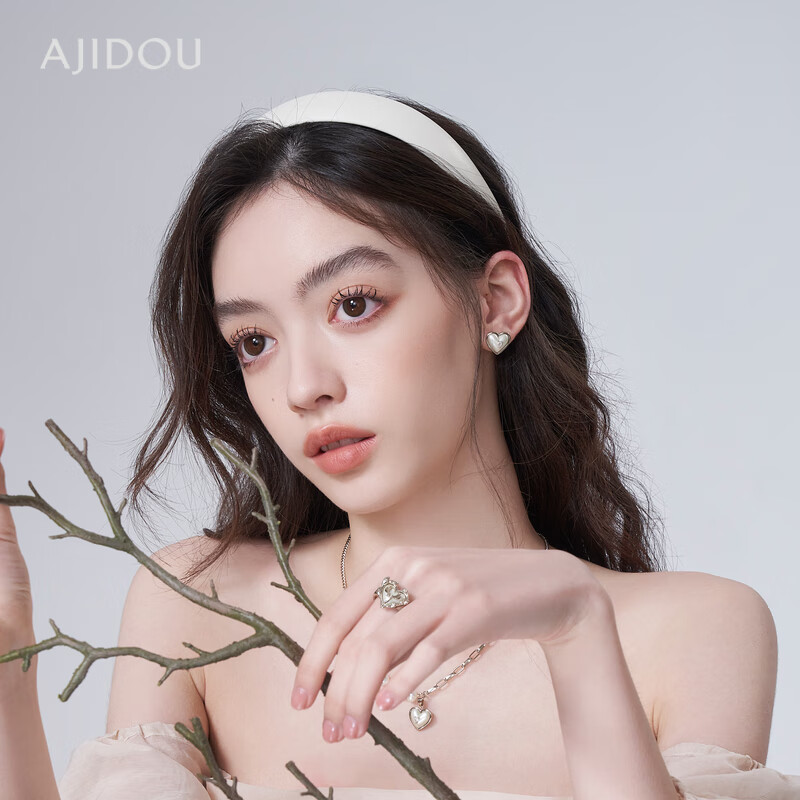 时尚网红百搭宽边.AJIDOU阿吉豆心灵链接系列气质ins风纯色发箍