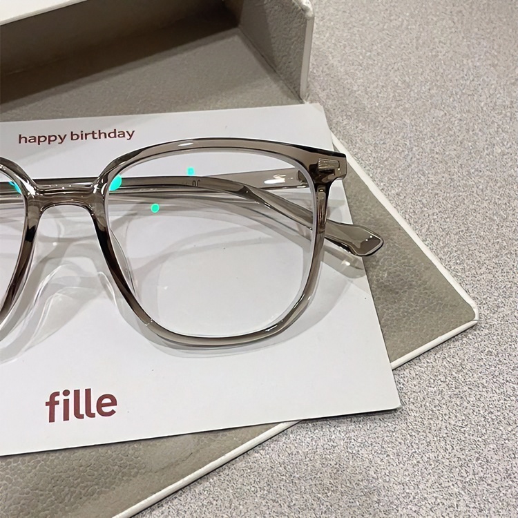 冷茶色眼镜近视女大框圆脸网红素颜神器防蓝光可配有度数眼睛框架