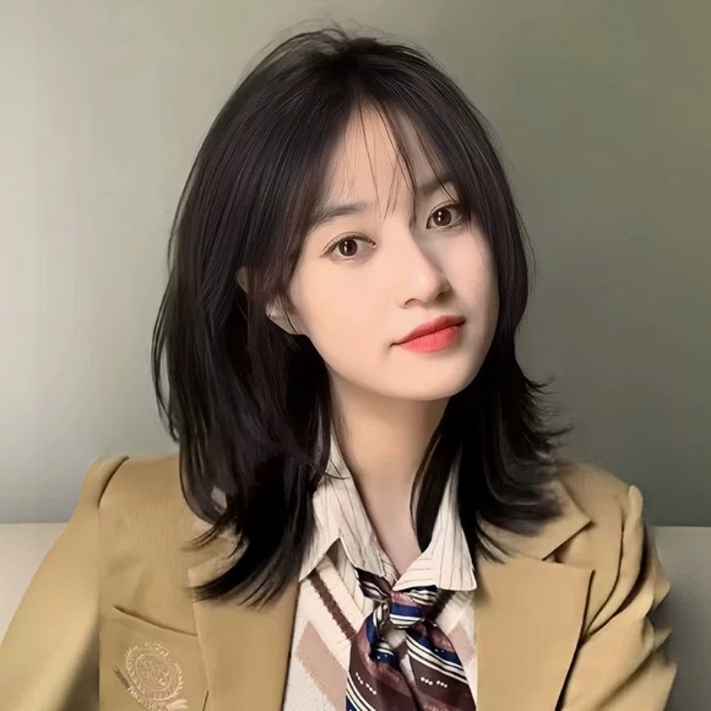 短发假发女款全头套整顶女中长款内扣锁骨发自然仿真发减龄假发套