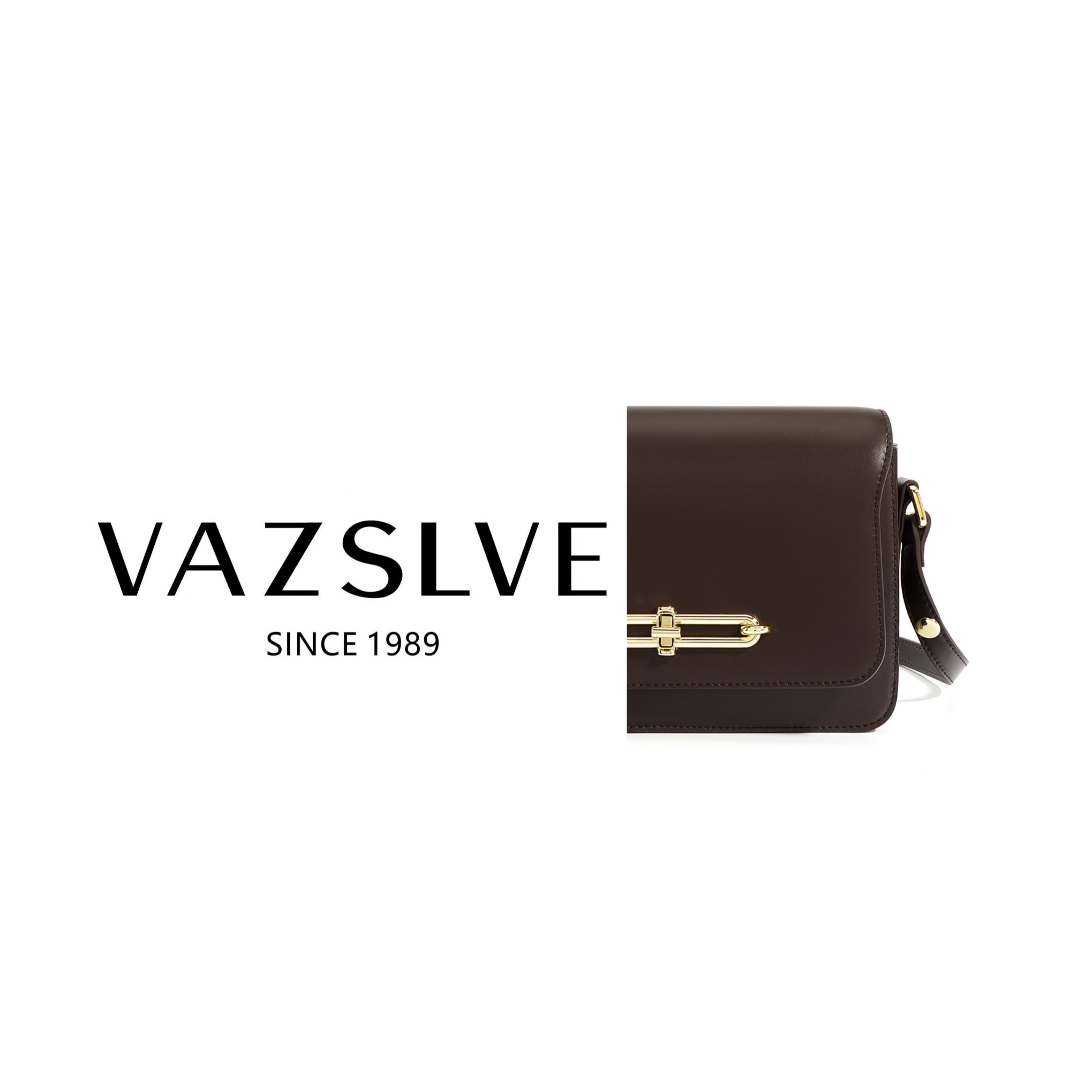 VAZSLVE/秋冬时尚复古轻奢小众斜挎精致斜挎包F9530咖啡