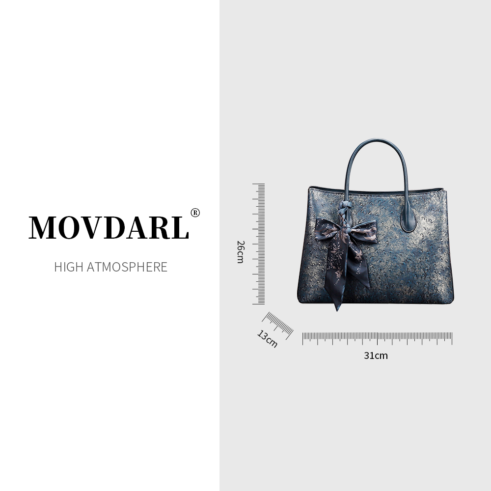 【宠粉福利】MOVDARL/陌黛尔新款时尚手提单肩斜挎包8816蓝色