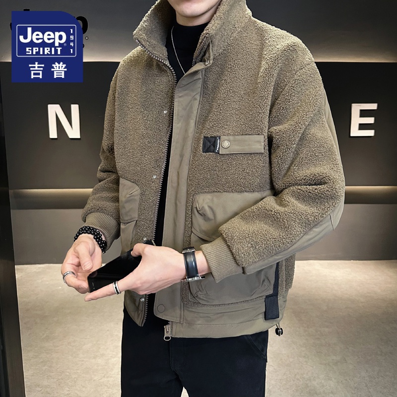 JEEP吉普棉衣加绒新款2024冬季加厚保暖棉衣韩版立领秋冬休闲外套
