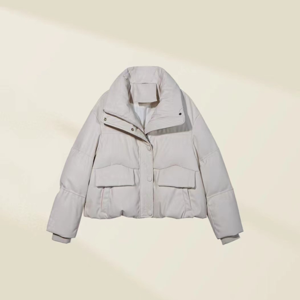 珩绣  短款立领休闲羽绒服外套  2023-520