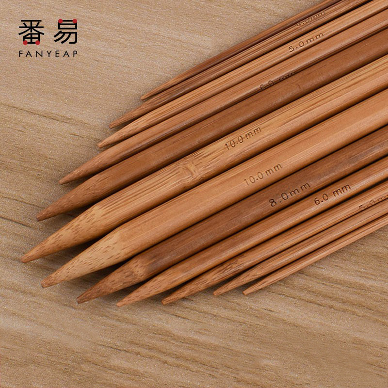 编织工具直针粗针帽子套装打毛线织针毛衣针竹针棒针织围巾双尖头