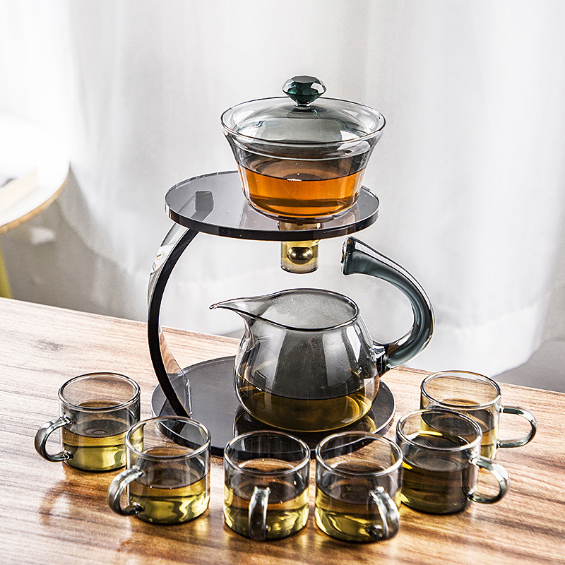 2023新款玻璃茶具套装高端全套懒人全自动磁吸泡茶神器功夫茶壶