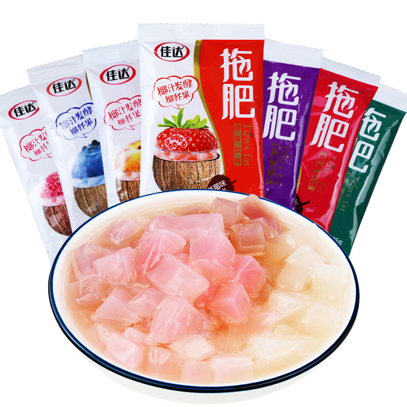 佳达拖肥35g*20袋 儿时怀旧零食椰果肉果冻布丁饮料托肥儿童零食