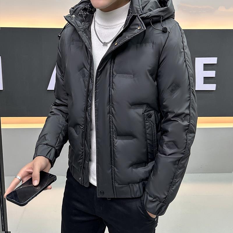羽绒服2023新款潮流连帽羽绒服男士小码冬季外套时尚男装