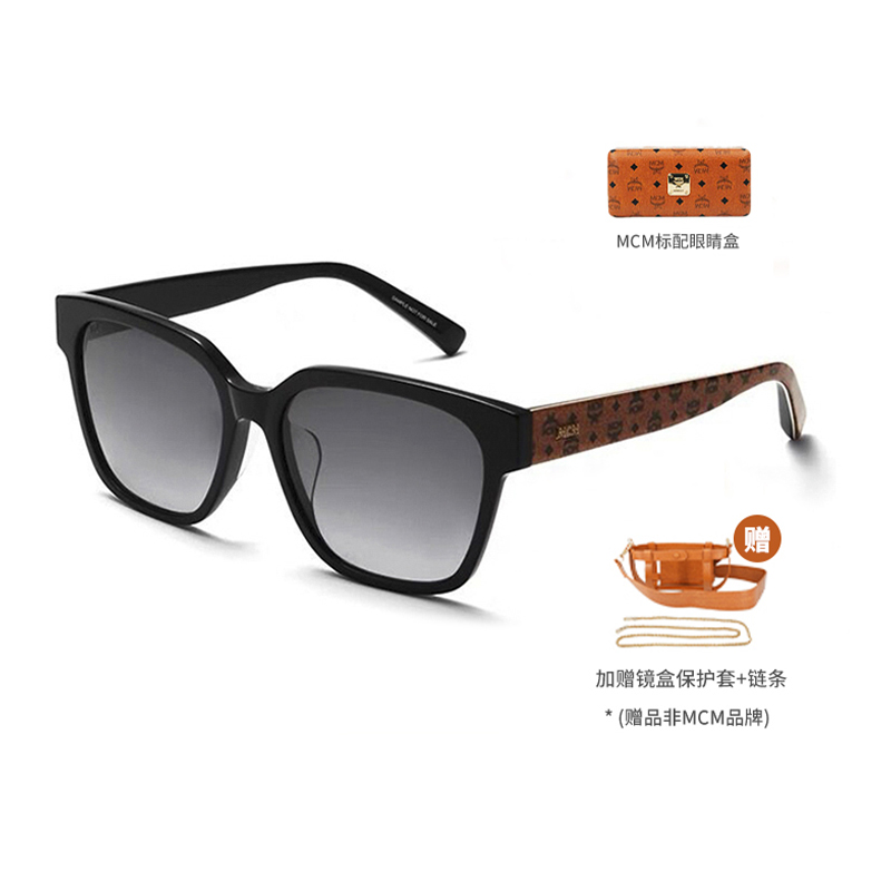 【专属】MCM/全新/街拍百搭MCM-728系列时尚大框太阳镜黑色