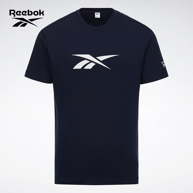 Reebok锐步官方男装TEE经典LOGO简约运动休闲吸汗短袖T恤GR8481