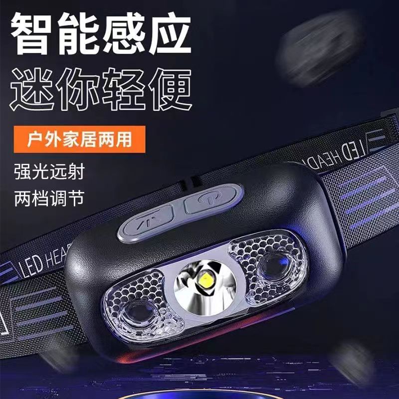 头灯强光夜钓感应灯充电头戴鱼赶海防水超长续航户外灯超亮