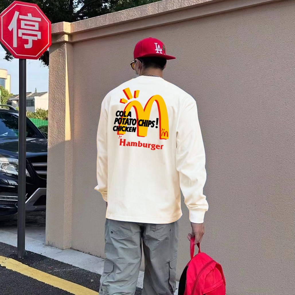 美式运动休闲T恤汉堡训练长袖速干体育生秋冬篮球投篮服跑步健身