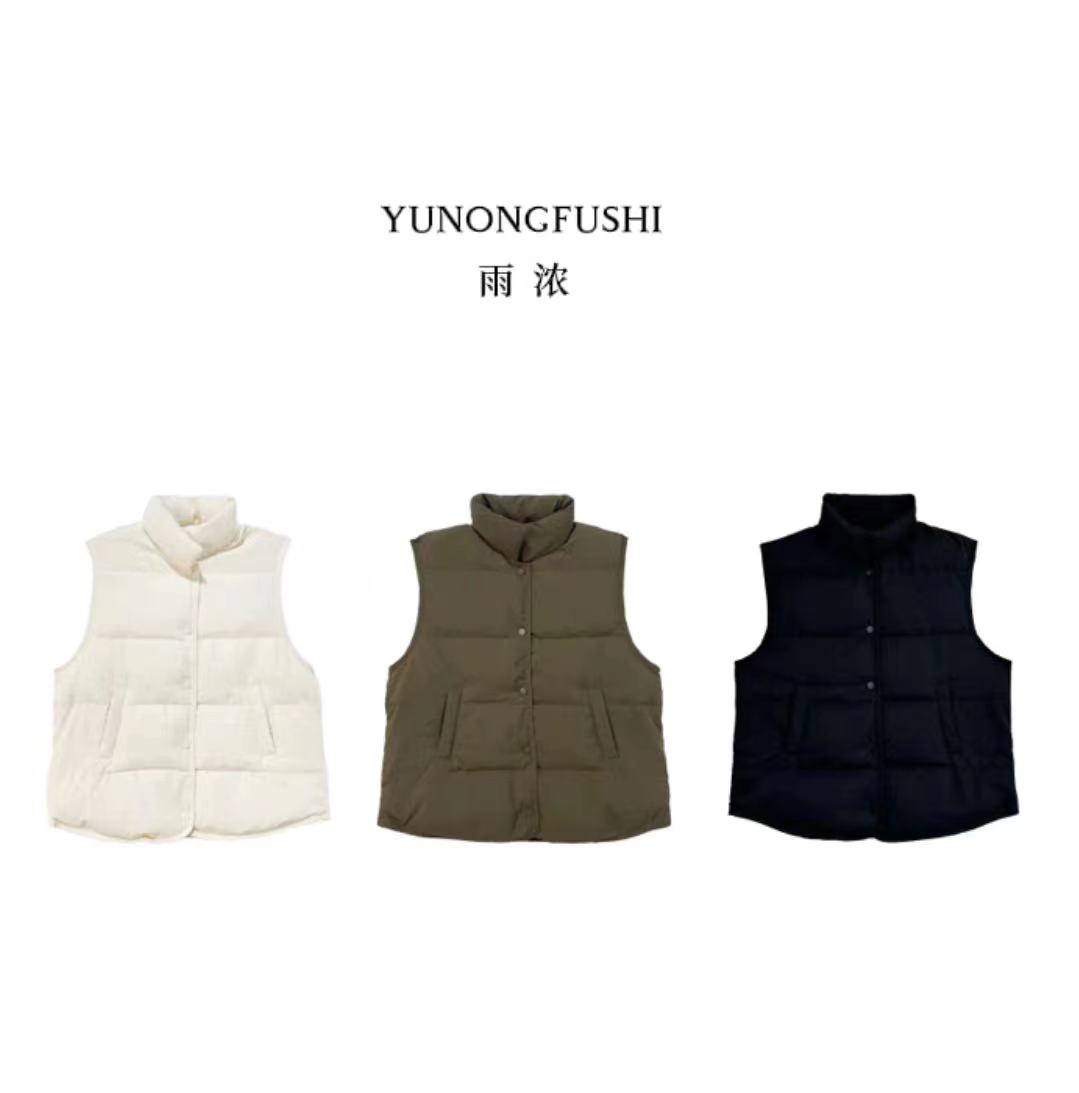 【雨浓严选】 RO新标90绒马甲羽绒服 韩版外穿百搭马甲立领秋冬纯色