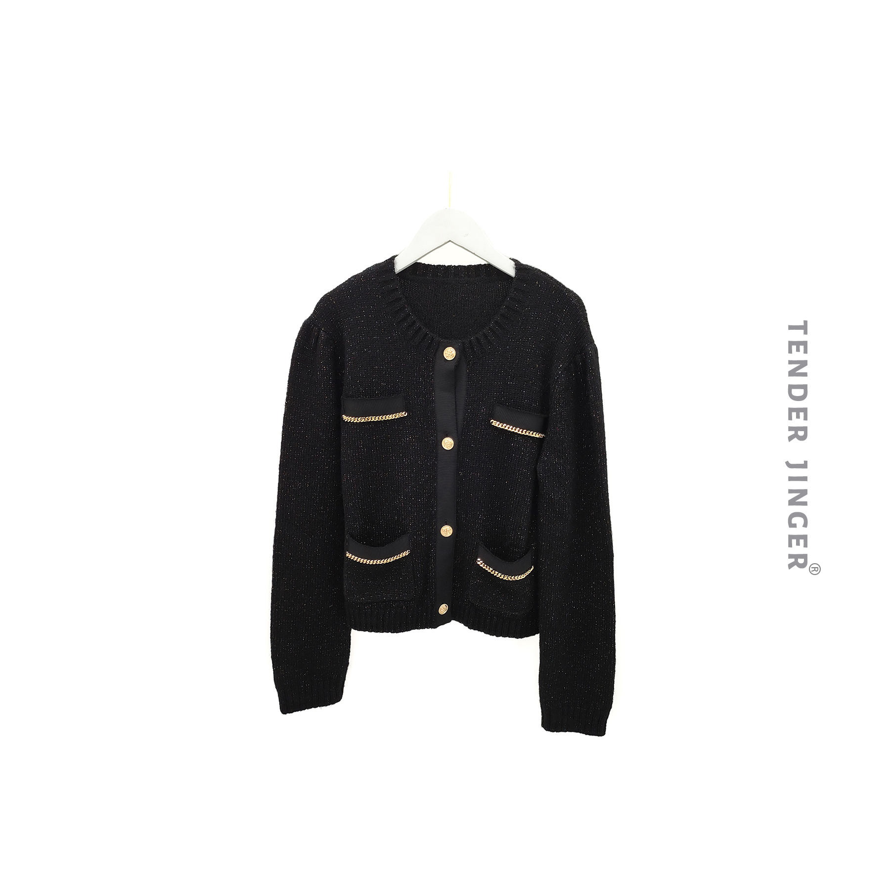 【专柜】2023秋链条装饰针织开衫外套 T2308DDZ452D