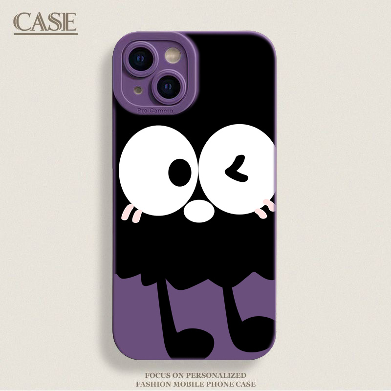 苹果15Pro/14promax委屈煤球iPhone13Pro硅胶手机壳12/11全包卡通
