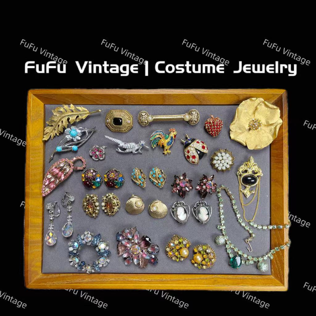 合金耳饰 FuFu中古首饰复古vintage 欧美中古活动集合链接二