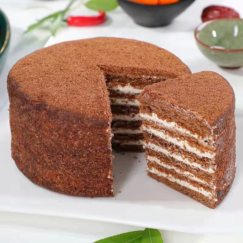 450克/个俄罗斯风味提拉米苏蛋糕千层奶油生日蛋糕点早餐食品零食