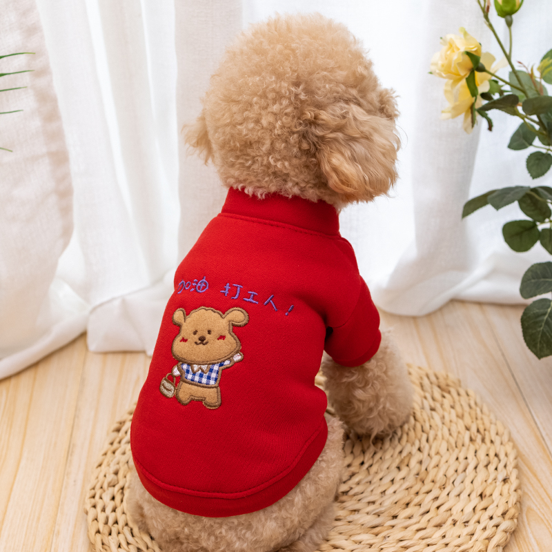加绒宠物衣服泰迪博美猫咪比熊狗狗春秋冬装厚款幼犬搞笑可爱卫衣