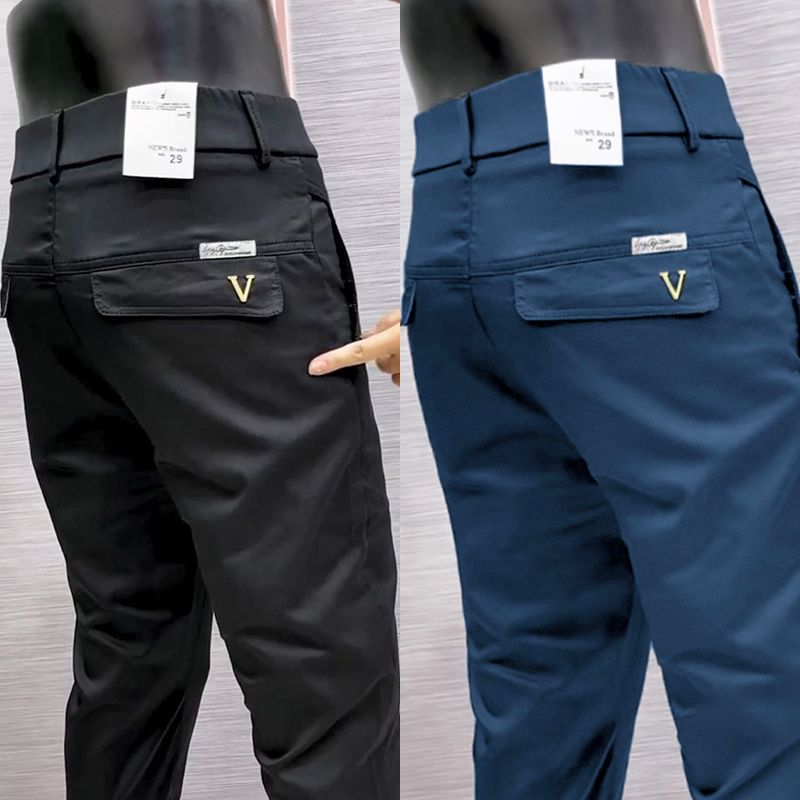 欧货男士休闲裤2023新款欧货男裤高街百搭商务西裤高档网红修秋冬