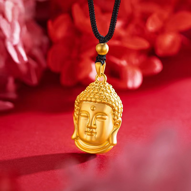 【高定款】永保平安大佛头吊坠+手工编织绳转运珠项链A-160