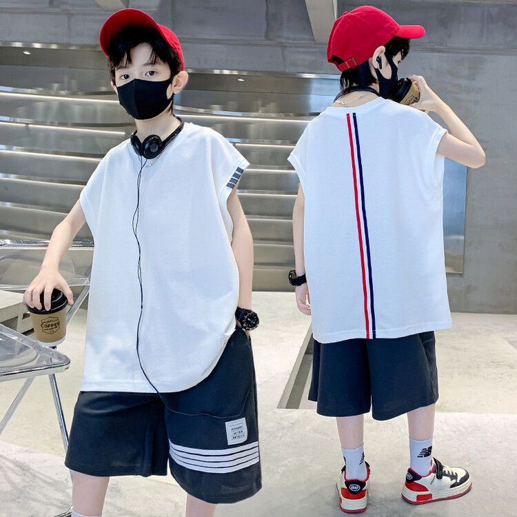 儿童装男童夏装套装2023新款夏季男孩中大童薄款运动夏款酷帅气潮