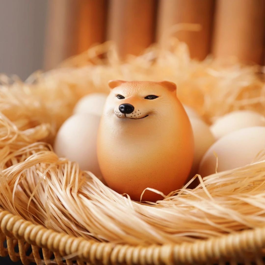 原创cheems狗手办沙雕柴犬狗蛋潮玩鸡蛋捏捏乐解压玩偶公仔小玩具