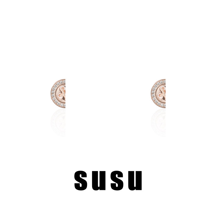 铜合金合成锆石耳饰 百搭轻奢简约小众个性耳环F585