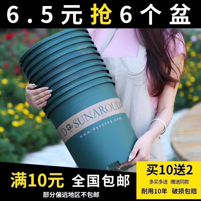草莓加仑盆塑料花盆阳台环保绿萝盆栽月季吊兰特大号树脂耐用花盆