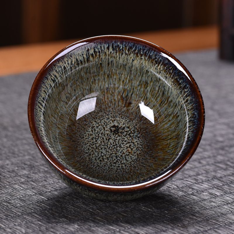 窑变釉建盏主人杯个人专用功夫茶杯套装单个杯子喝茶小品茗杯WY